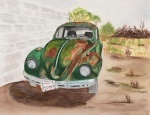 L's Bug- 11"x14", Watercolor 2017 - Unavailable